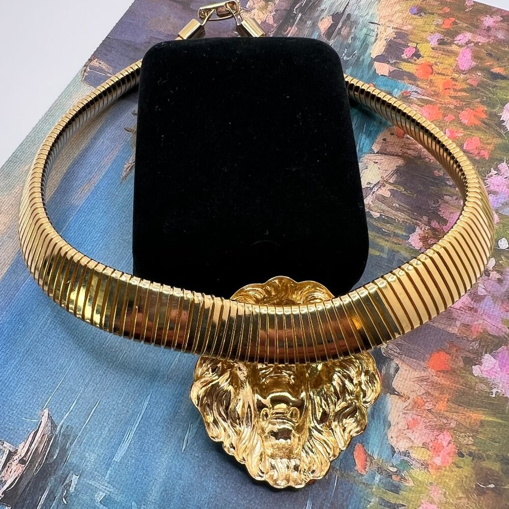 Roaring Lion Statement Necklace - image 3